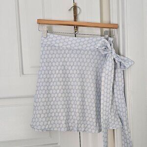Hill House Home The Mini Pareo Wrap Skirt in Powder Blue Baroque Shell